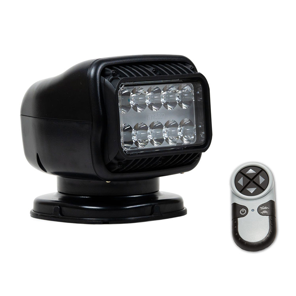 Golight GT Series LED Hybrid Light Permanent Mount wHardwired Dash Mount Remote  12V  Black 20218GT