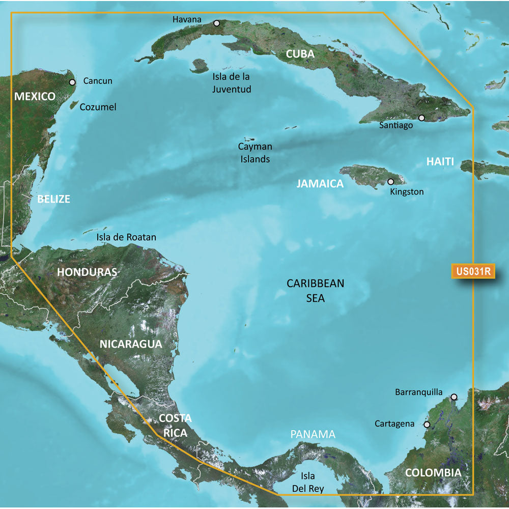 Garmin BlueChart g3 HD HXUS031R Southwest Caribbean microSDSD 010C073220