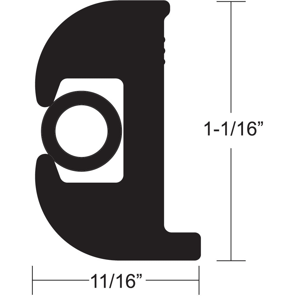 TACO Flex Vinyl Rub Rail Kit  Black wBlack Insert  50  1116 V110809BBK502