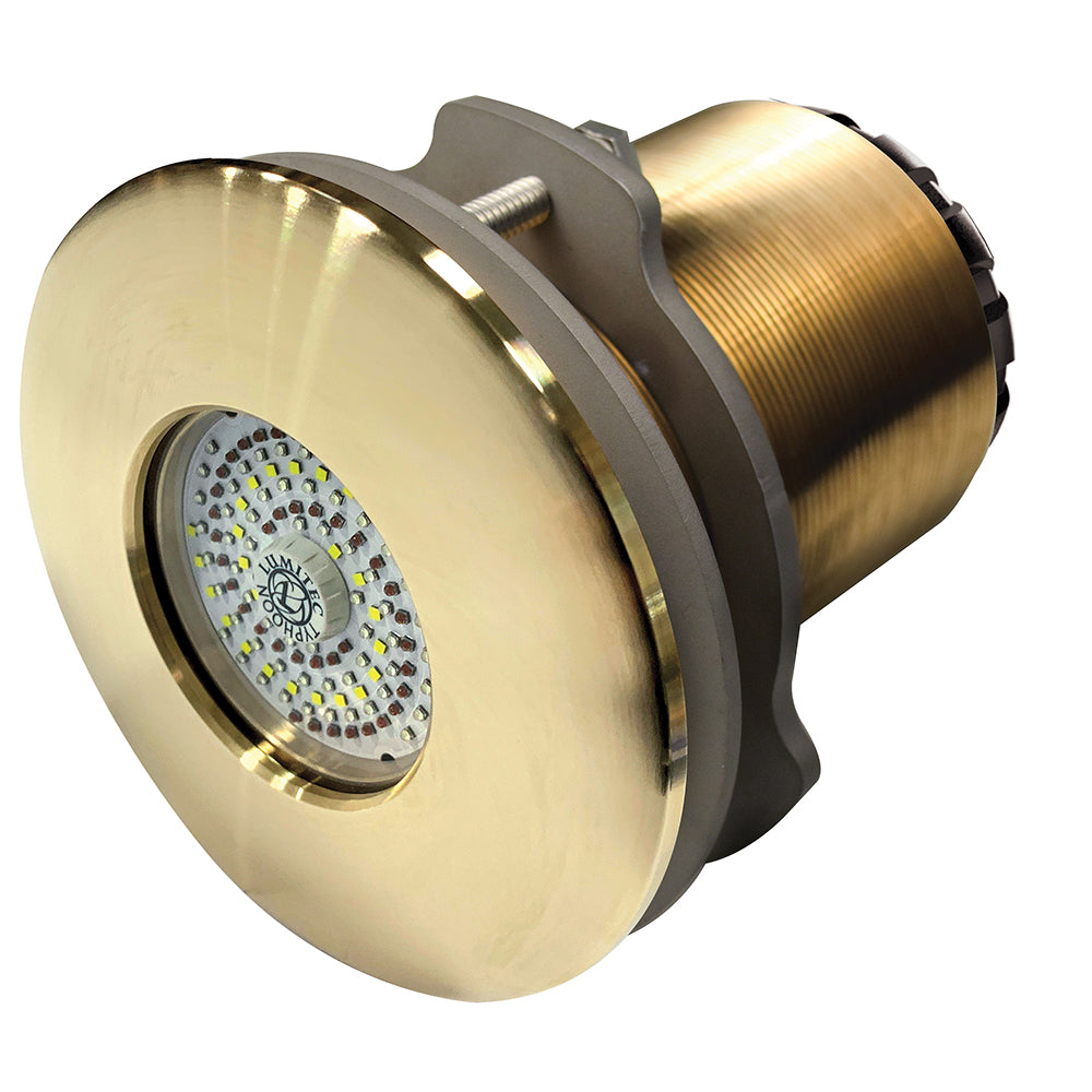 Lumitec SeaBlaze Typhoon Underwater Light  Bronze ThruHull LED Light  Spectrum RGBW  Flush Mount 101451
