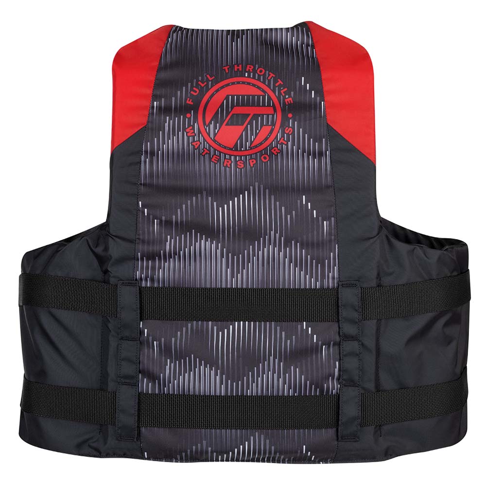 Full Throttle Adult Nylon Life Jacket  LXL  RedBlack 11220010005022