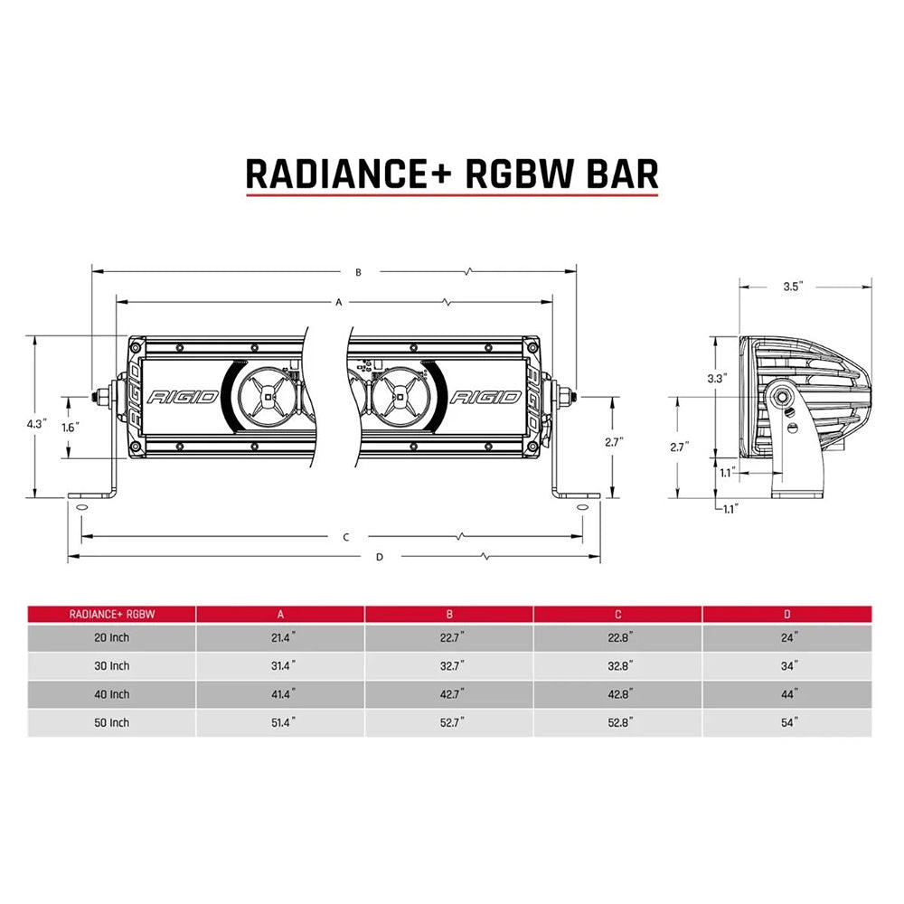 RIGID Industries Radiance  30 Light Bar  RGBW 230053