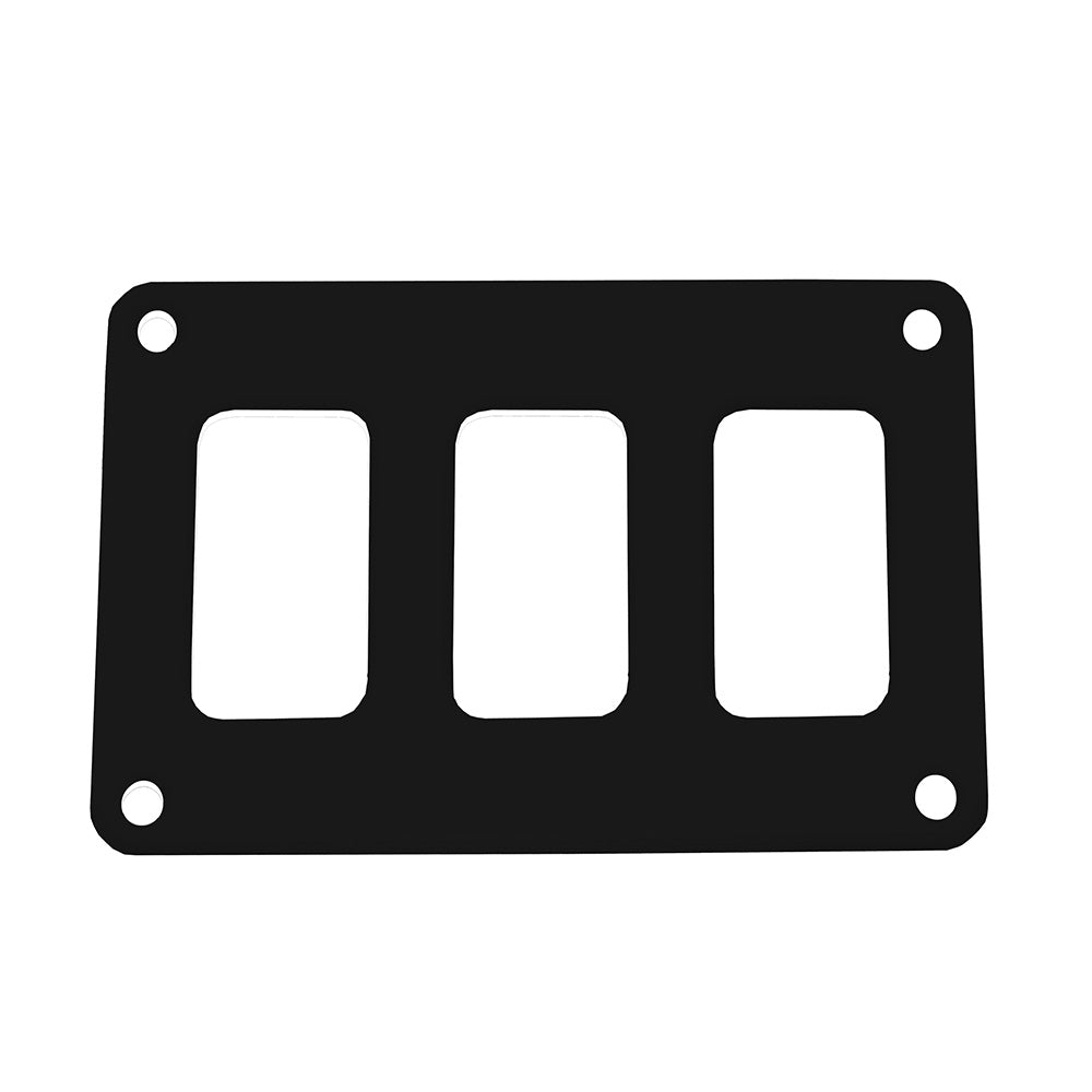 Pacer Switch Panel  3 Switch  1 Row  425 x 275  Black Powder Coated Aluminum PSC31BK