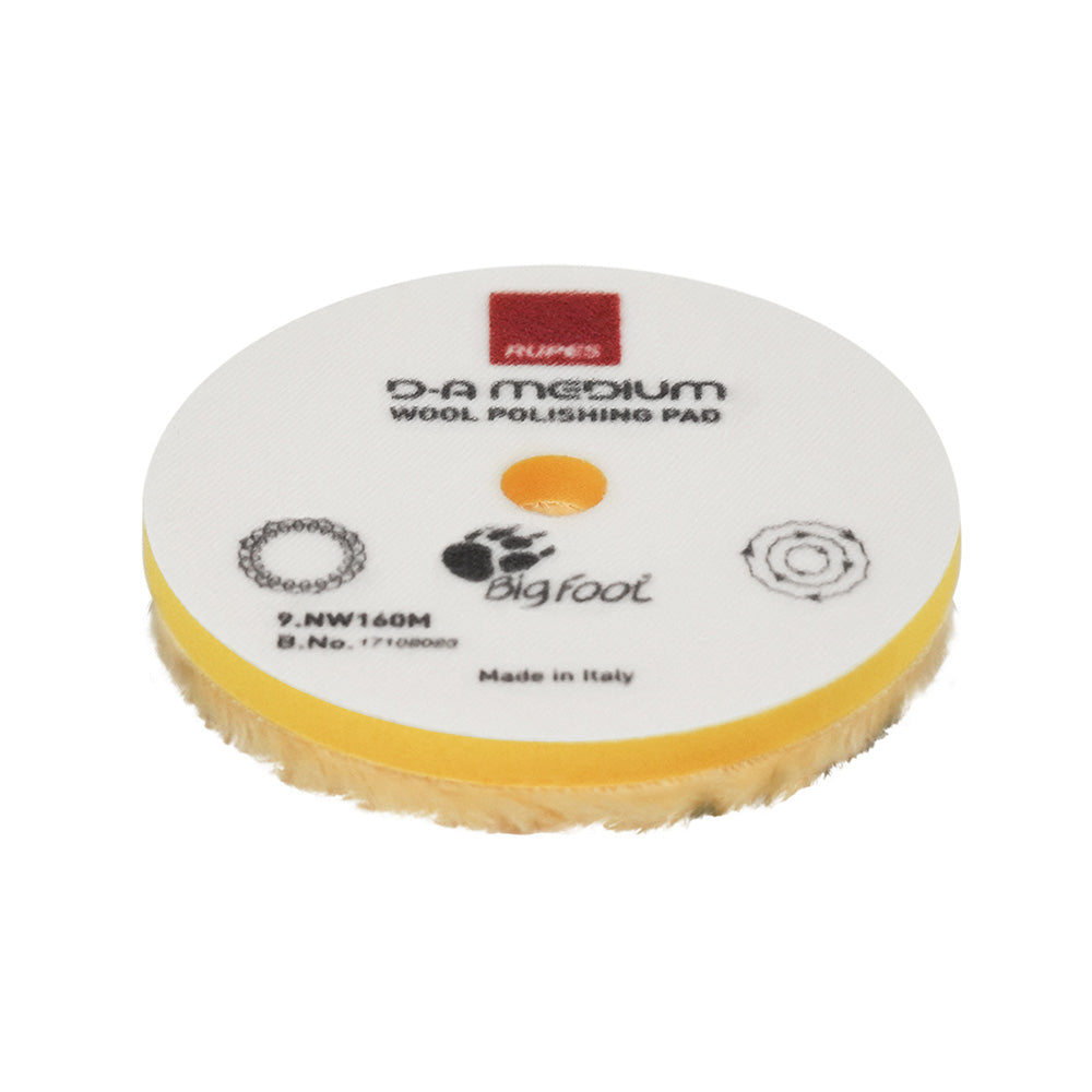 RUPES DA Medium Wool Polishing Pad 80mm  Yellow 9NW80M