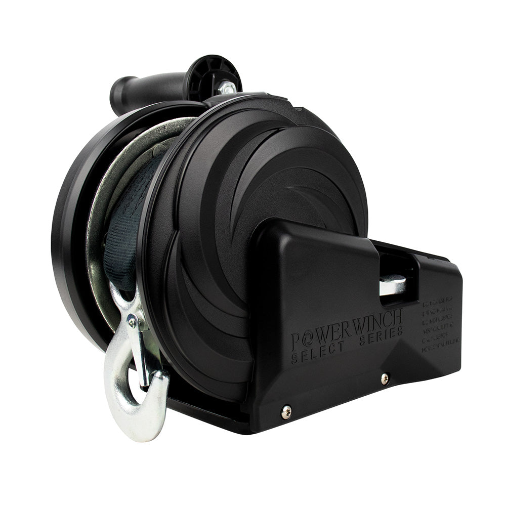 Powerwinch Select Series Winch 1800lb 2 Speed 6 Crank Arm  Carbon Black 21400W18006BR