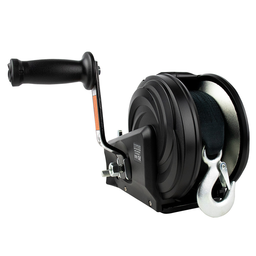 Powerwinch Select Series Winch 2500lb 2 Speed 6 Crank Arm  Carbon Black 21400W25006BR