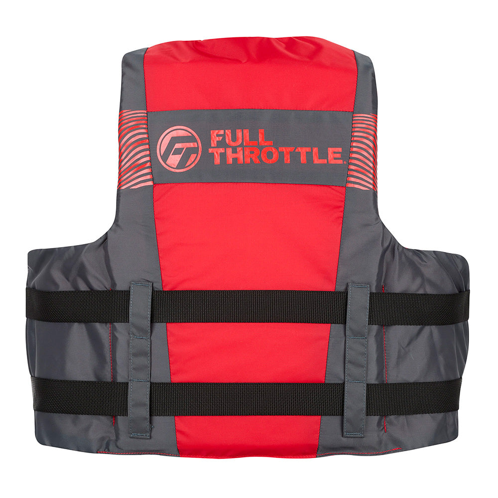Full Throttle Adult Nylon Life Jacket  2X4X  RedBlack 11220010008026