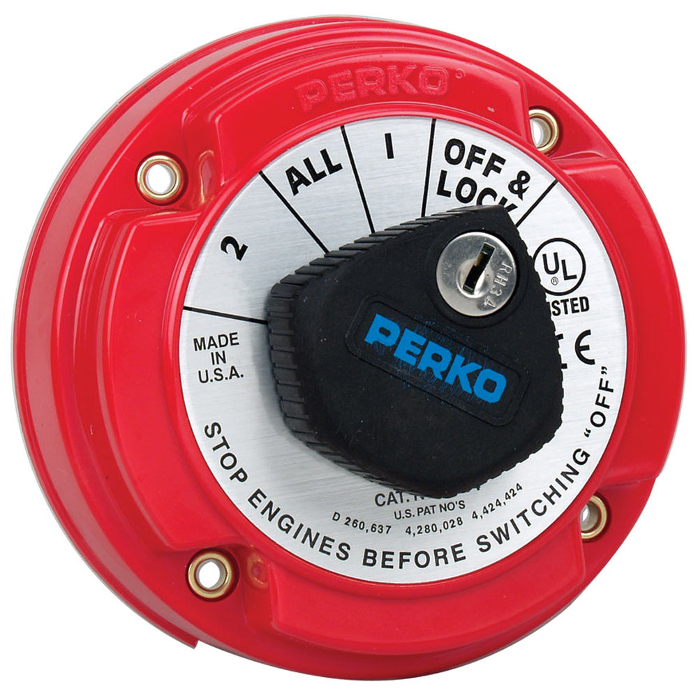 Perko 8504DP Medium Duty Battery Selector Switch wAlternator Field Disconnect  Key Lock 8504DP