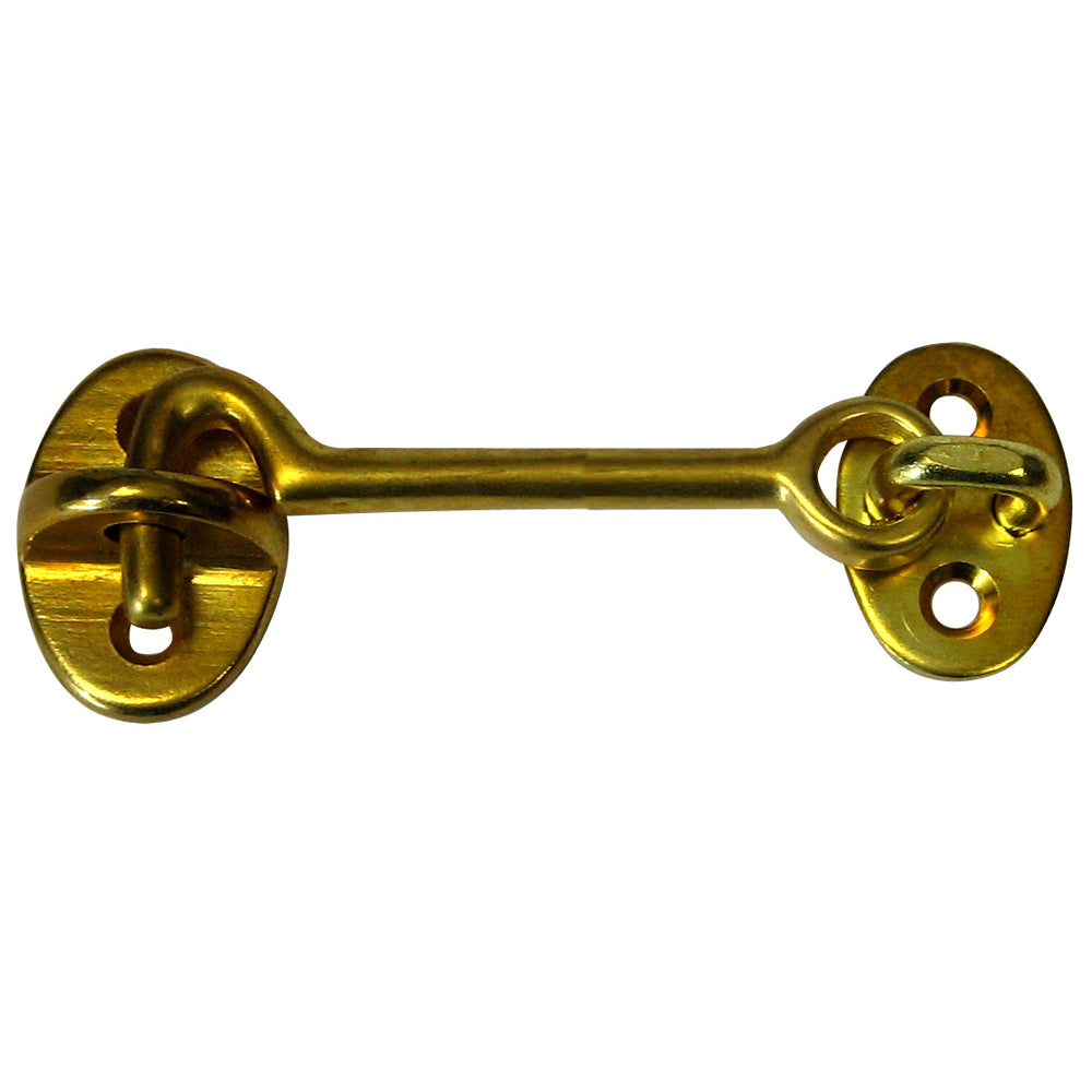 Whitecap Cabin Door Hook  Polished Brass  3 S1402BC