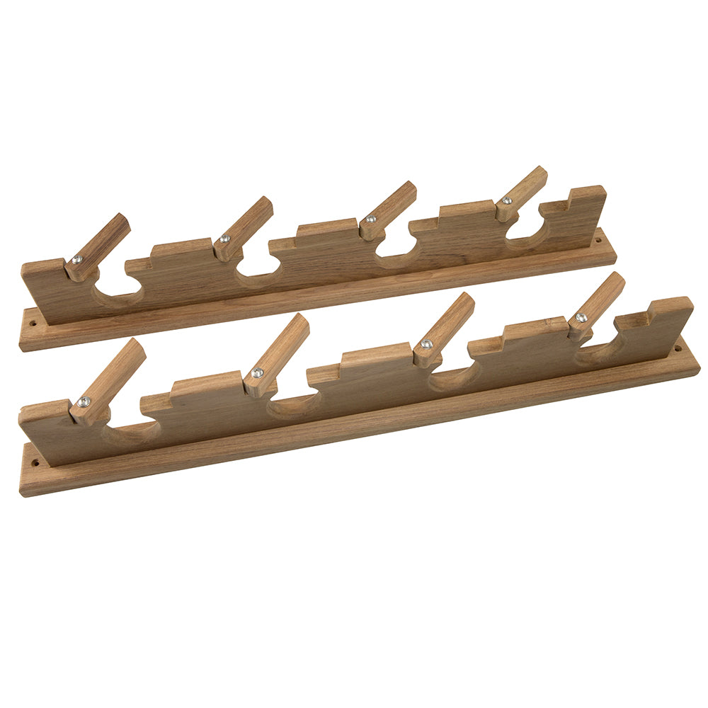 Whitecap Teak LockIn FourRod Storage Rack 60620
