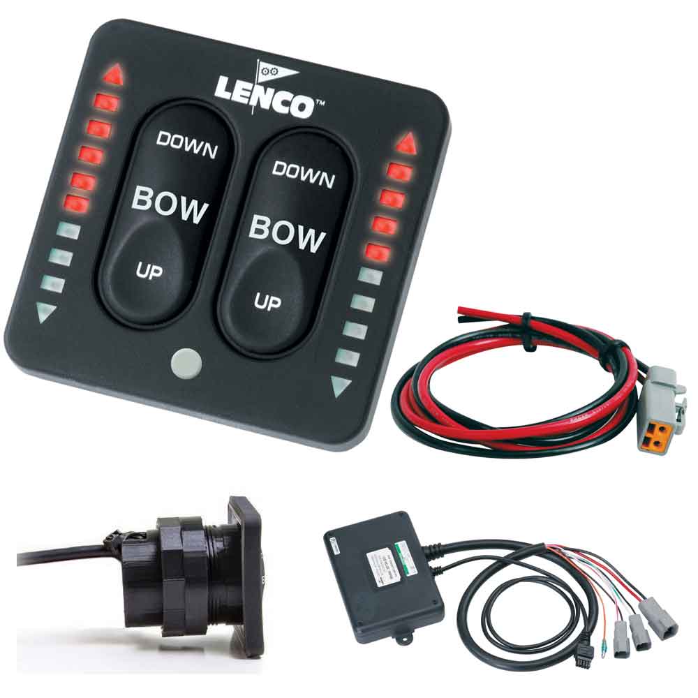 Lenco LED Indicator TwoPiece Tactile Switch Kit wPigtail fSingle Actuator Systems 15270001