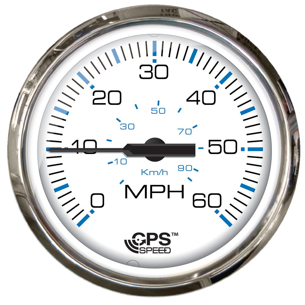 Faria Chesapeake White SS 4 Studded Speedometer  60MPH GPS 33839