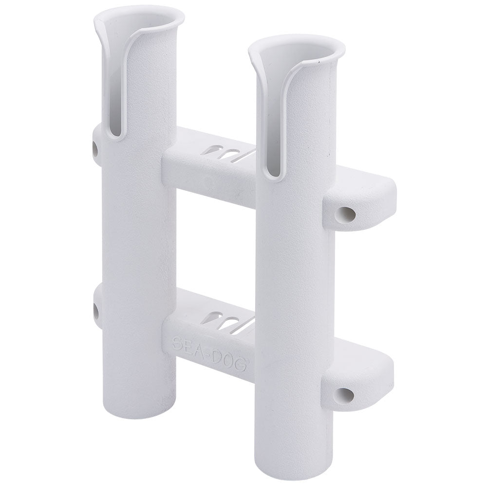 SeaDog Two Pole Side Mount Rod Storage Rack  White 3250281