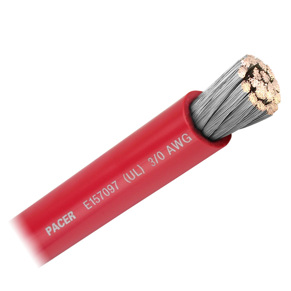 Pacer Red 30 AWG Battery Cable  Sold By The Foot WUL30RDFT