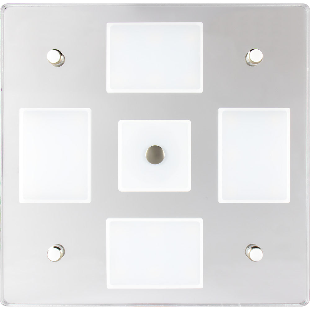 SeaDog Square LED Mirror Light wOnOff Dimmer  White  Blue 4018403